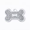 Metal Pet ID Tags With Pink Bone Shape For Dogs & Cats
